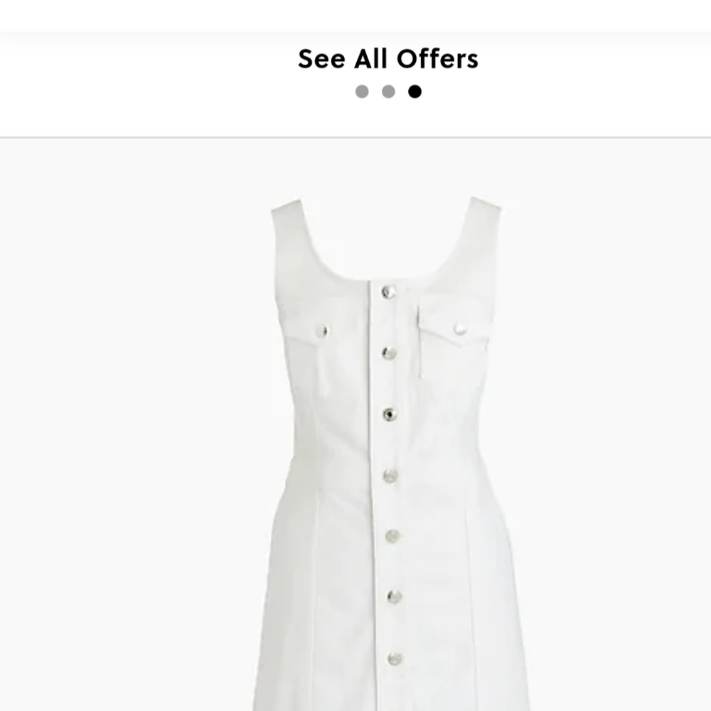 White denim jcrew dress